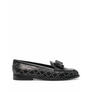 NEW SALVATORE FERRAGAMO women's viva studded loafer in black